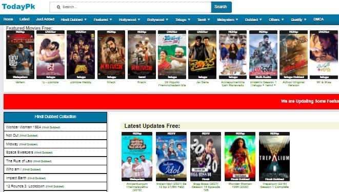 TodayPk 2021: Free Download Latest Bollywood, Telugu, Malayalam Movies